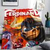 1PC Ferdinand Print Flannel Blanket, High quality All Seasons, Home Decor, Warmth and Comfort, Perfect for Christmas Gifts