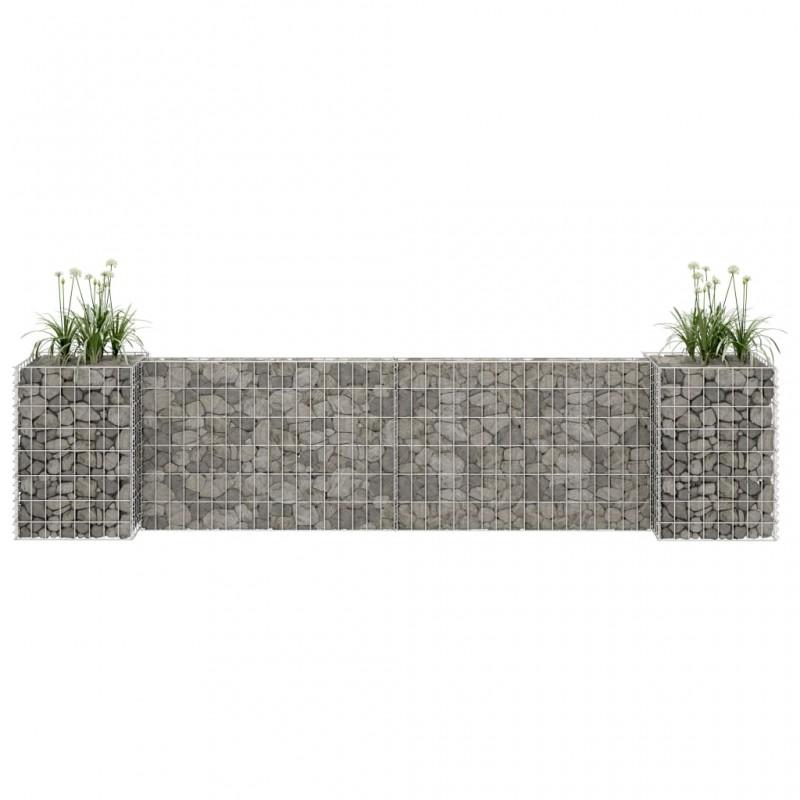 Day and Night - Day and Night H-shaped Gabion Planter Steel Wire 260x40x60 Cm