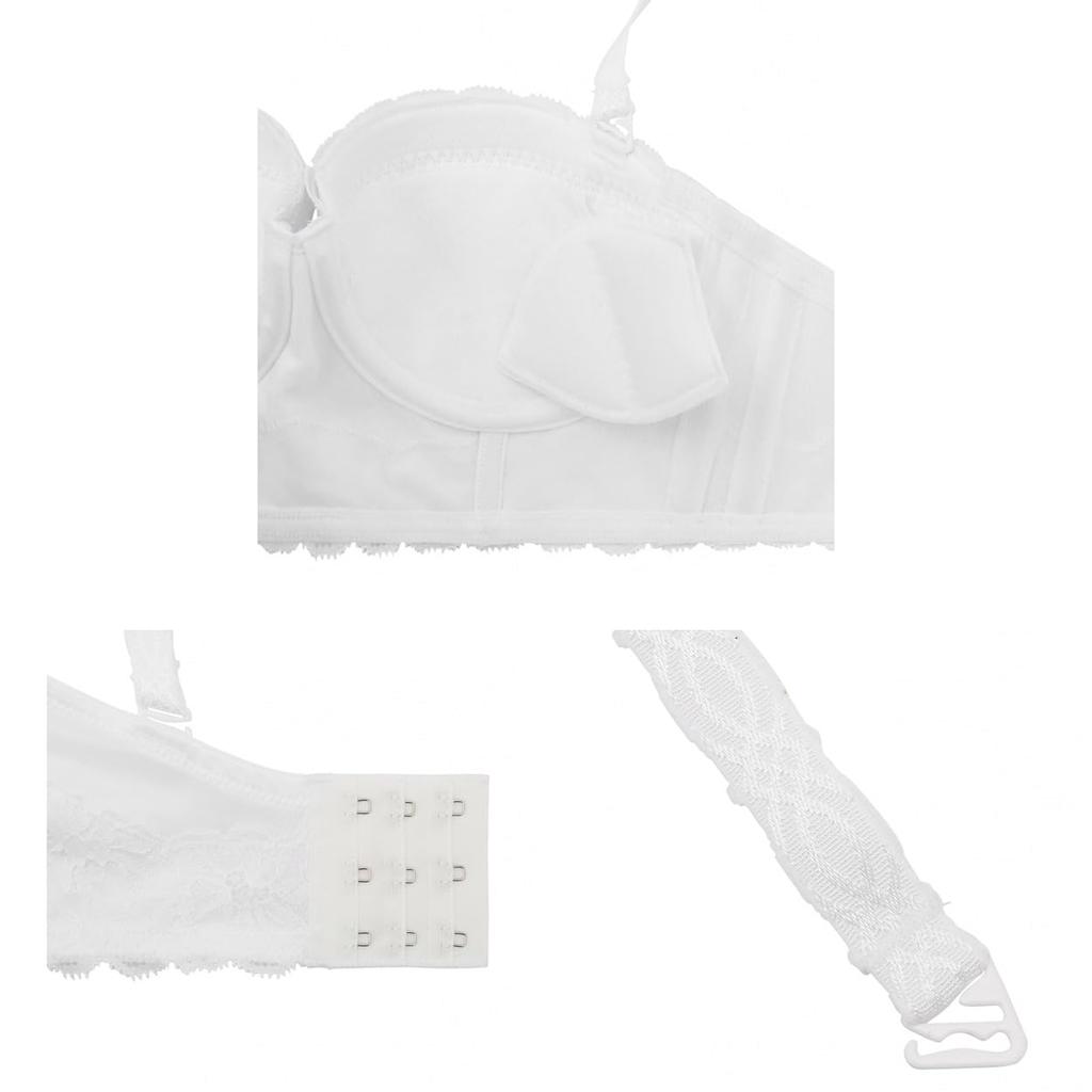 AMOSTYLE Свадебное нижнее белье Длинный бюстгальтер 0003 C75 Размер (Свадьба) (белый)