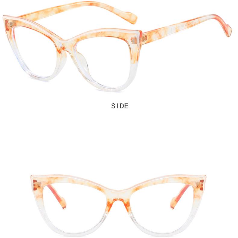 Женские очки Оправа «кошачий глаз» Очки с защитой от синего света Модные плоские очки Оптические очки TR90 Могут быть оснащены оправой для очков для близорукости