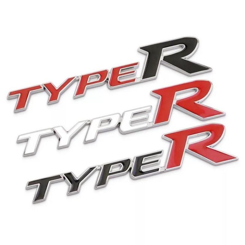 COT1 3D Metal Type S Logo Type R Emblem Letters Car Trunk Badge For Honda Accord Civic FK2 FN2 EP3 Type S R Sticker Accessories