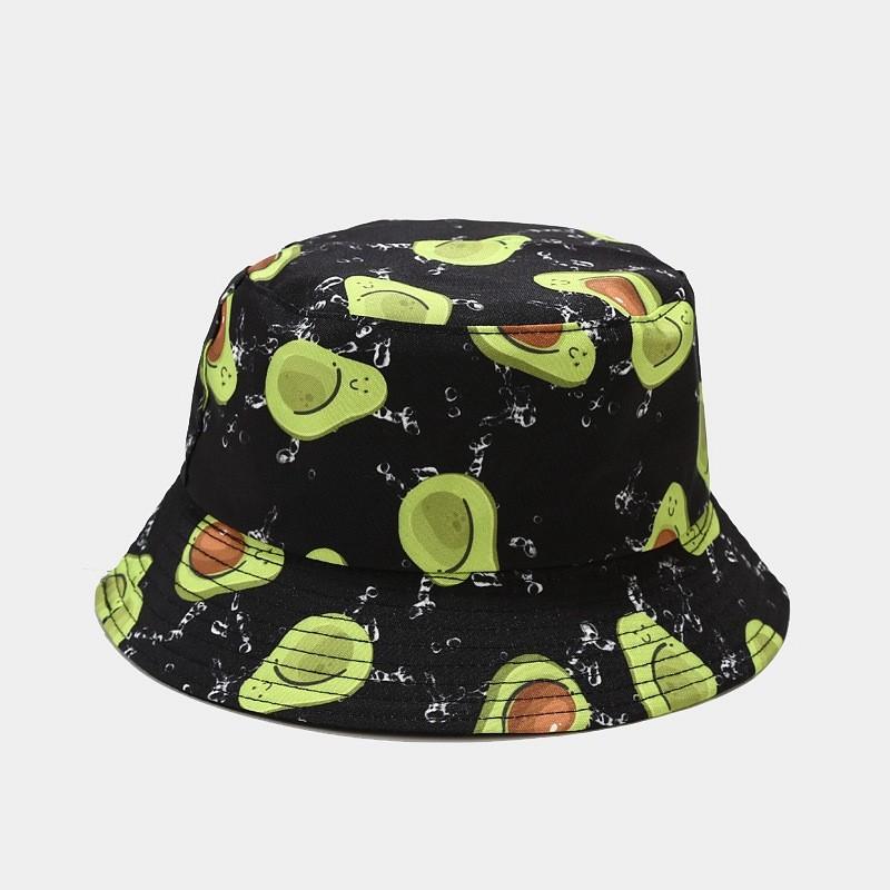 Fruit Pattern Fisherman Hat With Wide Brim For Summer Sun Protection And Casual Wear