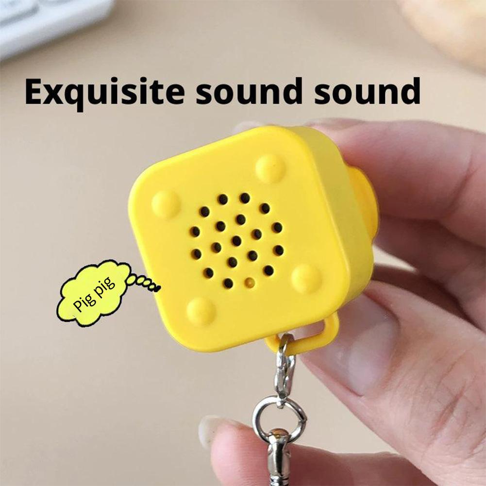 Забавный брелок в виде квакающей лягушки, перезаряжаемый, лягушка, клавиатура, фиджет-кликер, брелок со звуком лягушки/свиньи, со светодиодной подсветкой для снятия стресса