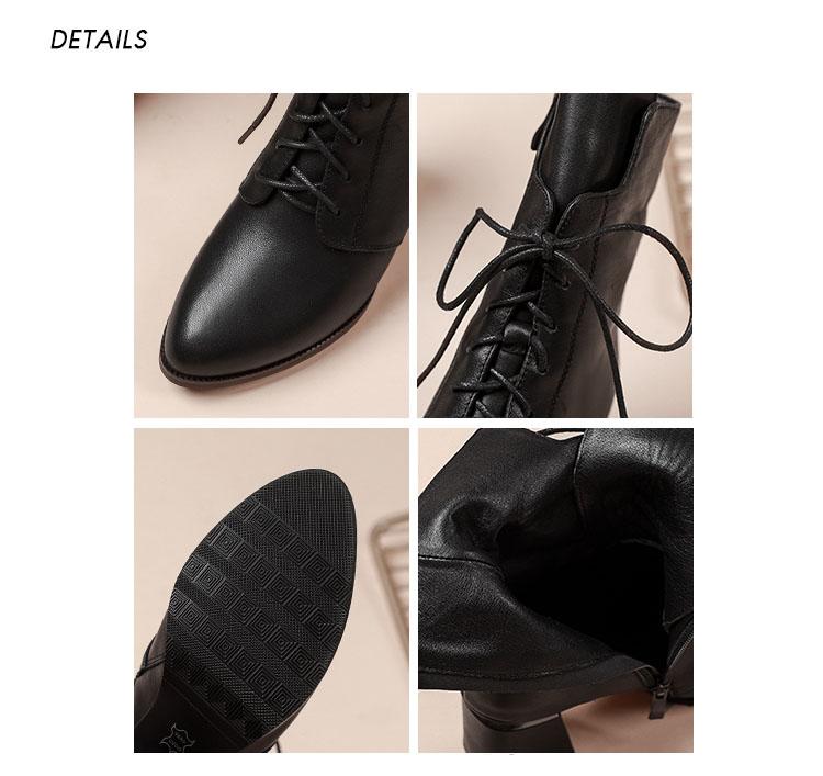 ZANPACE Платформа Каблуки Женские Ботинки Зимние Плюс Бархатные Женские Туфли Средней Длины Модные Острые Носки Зимние Женские Ботильоны