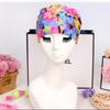 Breathable Oversized Swimming Cap Printed Fabric Bathing Cap Hot Spring Swimming Cap  Swimming Pool