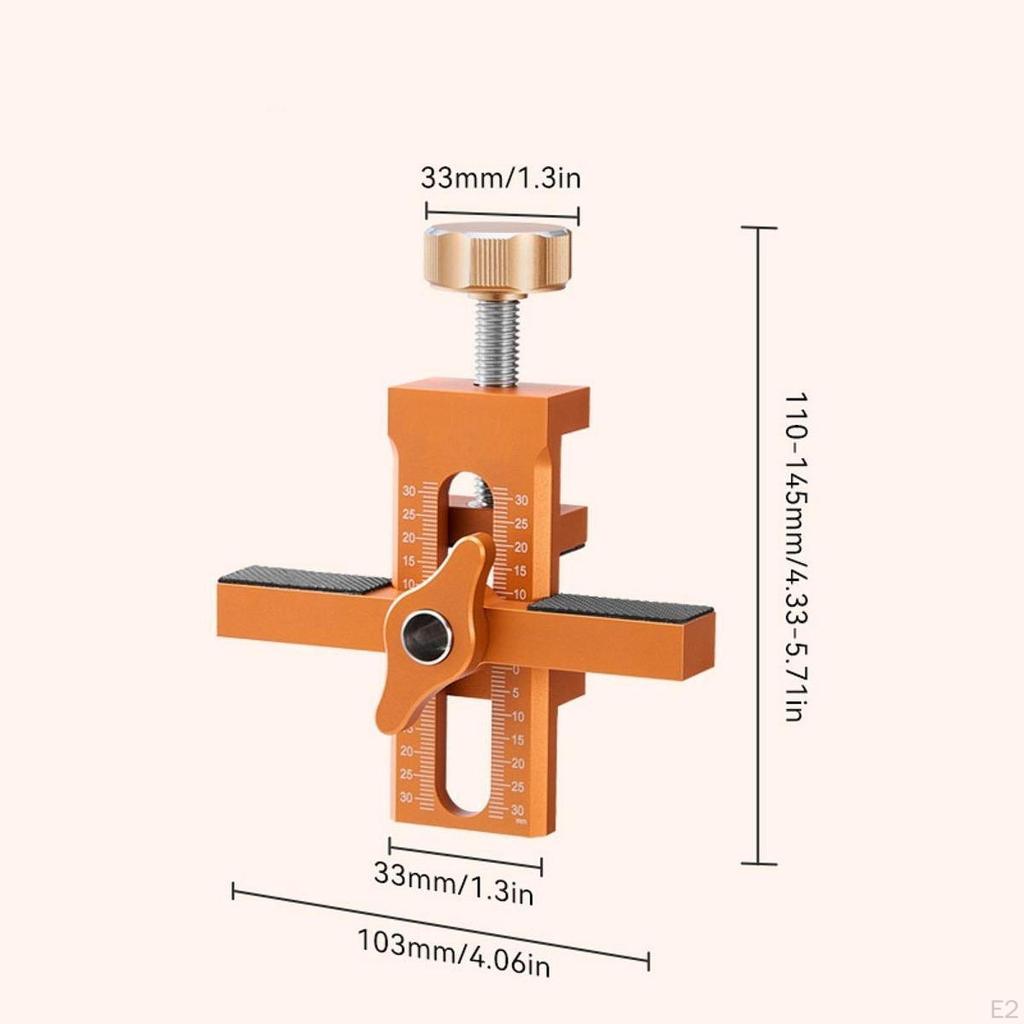 Cabinet Door Mounting Jig Versatile Portable Height 101-145mm Aluminum Alloy Installation with Quick