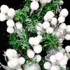 60/5 шт. искусственных белых ягодных стеблей, замороженных рождественских веток падуба, венок своими руками, украшение на рождественскую елку, свадебный домашний декор