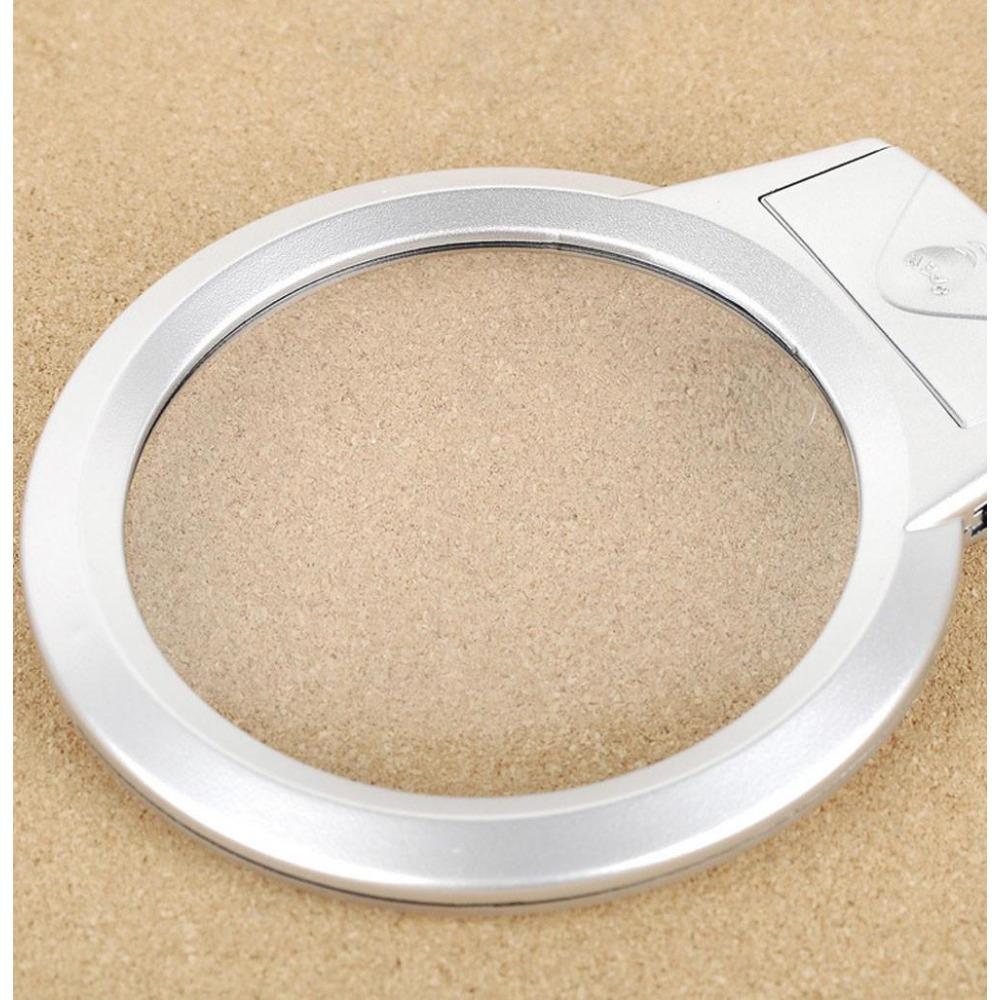 1PC Metal Hose Desktop Clip On Two LED Lights Magnifying Glass 107mm High-definition Acrylic Lens