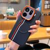 Чехол для Oppo Find X9 и Oppo Find X9 Pro с Magsafe, узор из углеродного волокна, веганская кожа, контрастный цвет, мягкий силикон, задняя крышка из ТПУ
