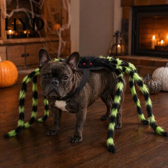 Realistic Spider Pet Outfit Halloween Costume for Dog Cat, Hairy Small Dress Up Party Accessory, Festival Cat