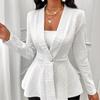 Autumn 2024 European & American Jacquard Plus Size Single Button Slim Fit Cardigan