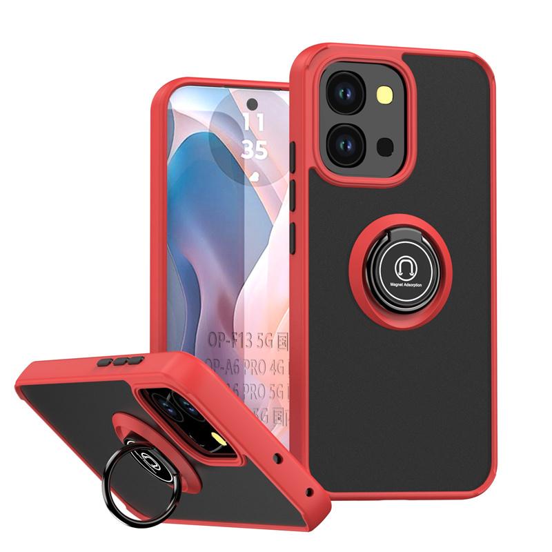 Бронированный противоударный матовый чехол для OPPO A6 Pro 5G 4G Чехол-кольцо Магнитная подставка Задняя крышка Coque Fundas