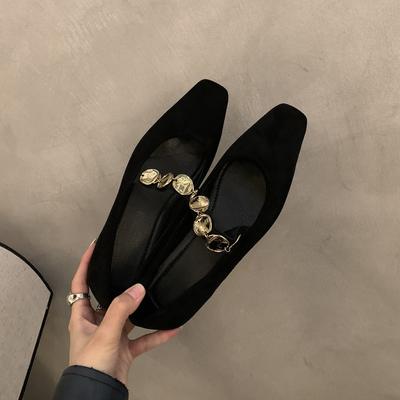 Туфли на толстом каблуке женские весенне-осенние новые вечерние туфли балетки на мягкой подошве с туфлями Мэри Джейн женские