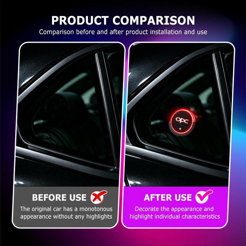Car Triangle Window Windshield Decoration LED Atmosphere Light For Opel Astra H K J G Corsa E D OPC Insignia B Vectra Mokka
