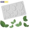 Формы для шоколадной помадки с листьями розы для украшения торта «сделай сам», шоколадные конфеты, сахарный кекс, топпер для торта, поделки из полимерной глины