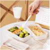 Взрослый ланч-бокс бенто, 2-ярусный набор контейнеров для хранения еды с приборами для детей, герметичный, подходит для микроволновой печи и посудомоечной машины