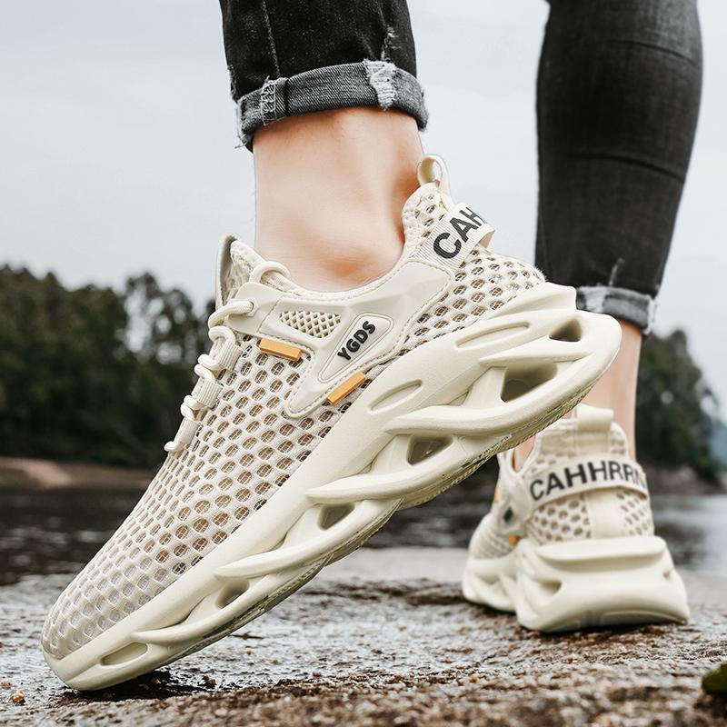 Модные мужские летние сетчатые кроссовки - Дышащие для повседневной носки на открытом воздухе, для бега, тенниса, пеших прогулок и в стиле роскошных лоферов на платформе