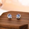 Blue Cat Eye Stone Moon Planet Earrings Light Luxury Small Niche Temperament Earrings Women's Earrings