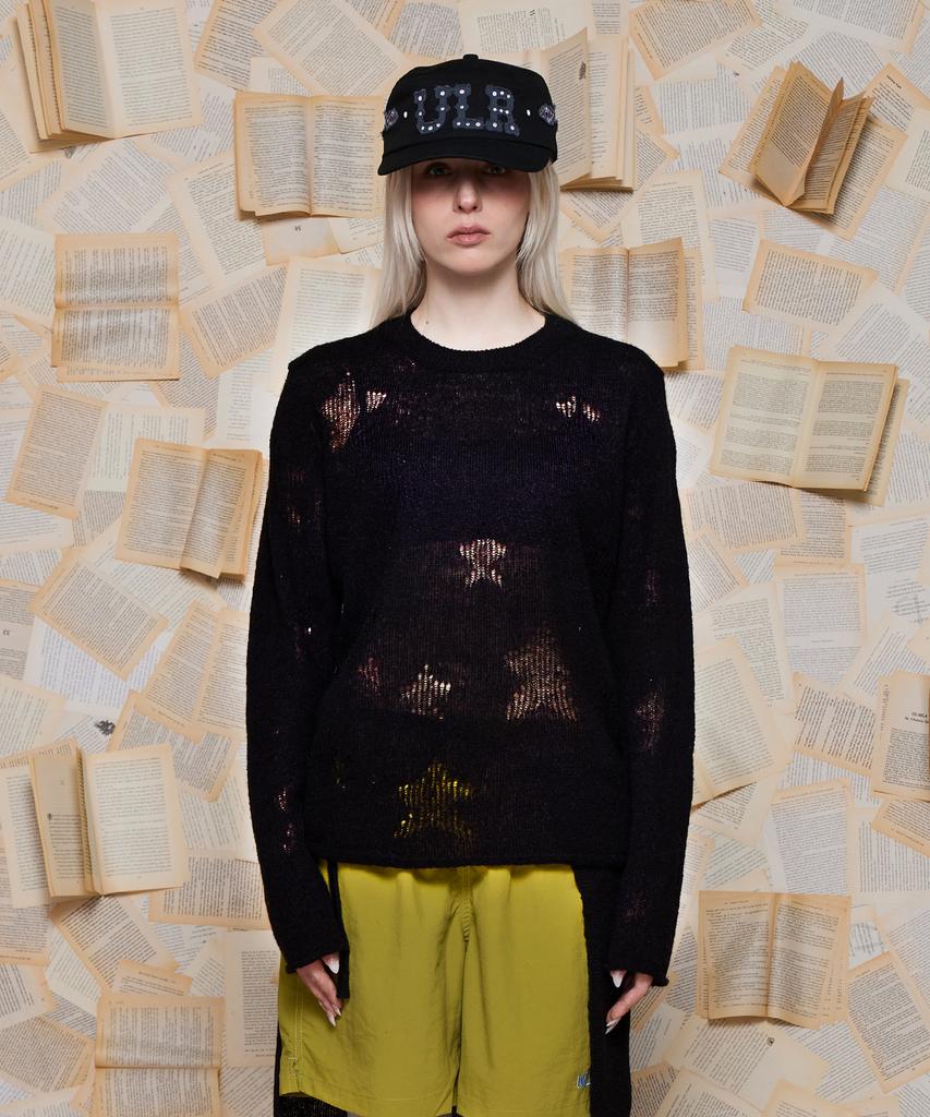 UNALLOYED Mesh Star Knit / Black