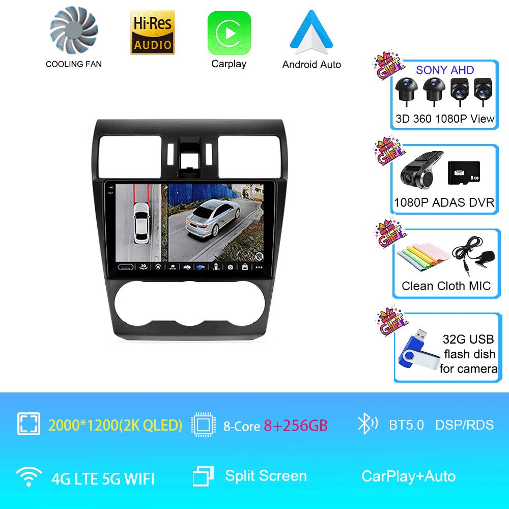 Автомагнитола Android 14 Стерео Для Subaru Forester XV WRX 2012- 2015 Для Impreza Мультимедийный Видеоплеер Навигация GPS Головное Устройство