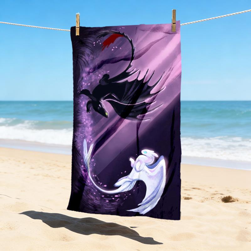 Dragon Dance Stylish Digital Printing Beach Towel Quick Drying Absorbent Blanket For Beach Pool Gym Travel Christmas Gift C9211833