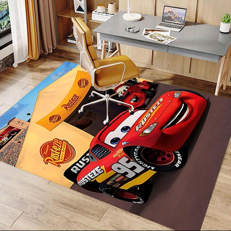 1pc Cars Movie Characters Carpet for Playroom Bedroom Living Room Sofa Home Decor,kids Game Area Rug Non-slip Floor Mat Y72926