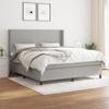 3131281 vidaXL Divan Bed with Mattress Light Grey 160x200cm Fabric
