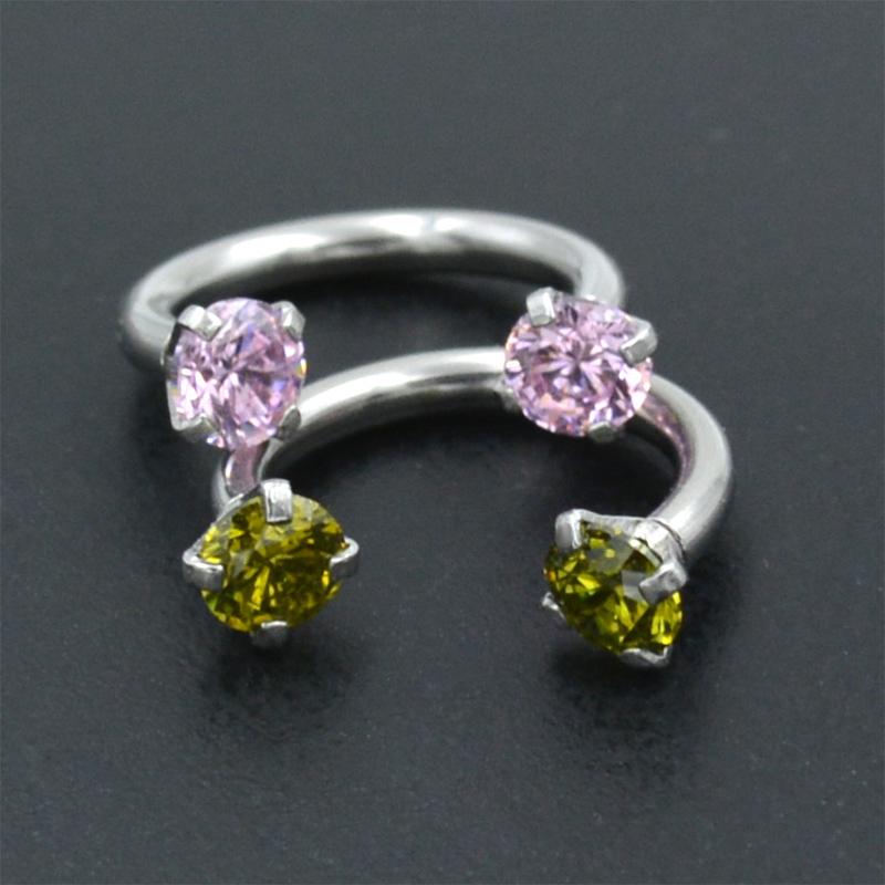 Модное кольцо для пирсинга хряща септокристалл для носа и губы сережка