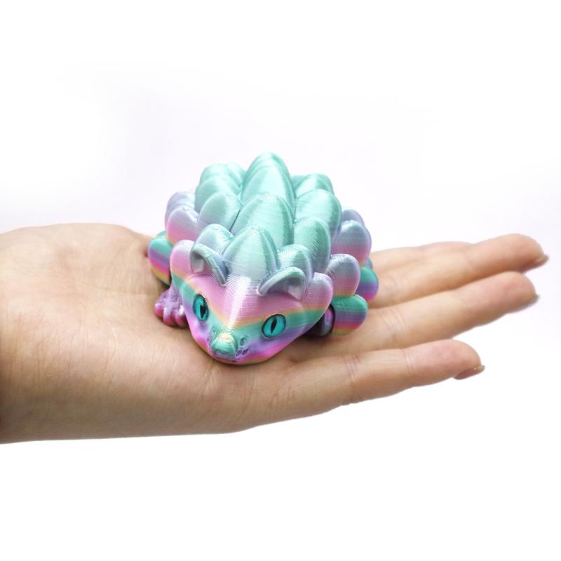 3D-печатная подвижная фигурка ежа, имитация змеи, офисное настольное украшение, игрушки, рождественский подарок