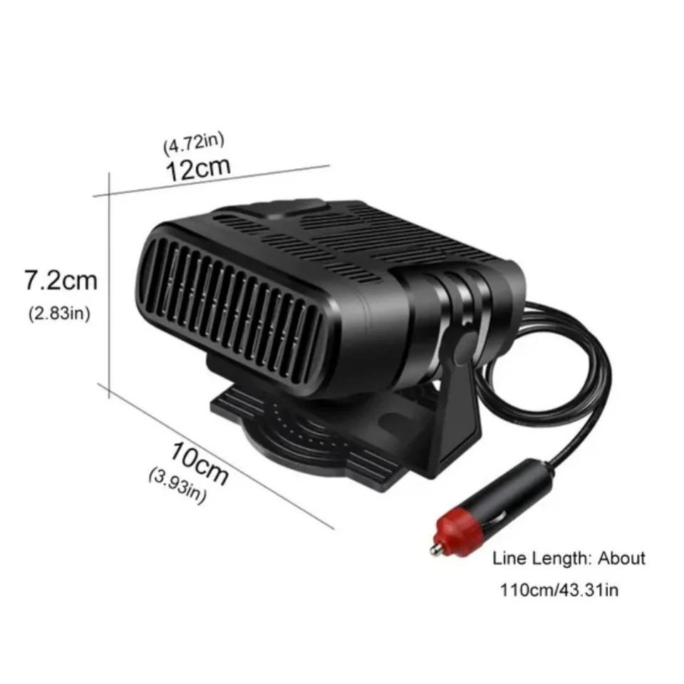 Car Heater Fan 12V 120W Auto Windshield Anti-Fog Electric Heating Dryer Defogging Demister Defroster Portable Windshield Defogging Accessroies