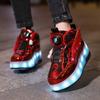 TUINANLE Kids Led Shoes Children’s Two Wheels Luminous Glowing Sneakers Heels Skate Shoes Boys Girls