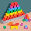 Montessori Magic Block Puzzle Toy Spatial Logical Thinking Training Game Rainbow Stacking Blocks Math Educational Toys For Child