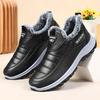 Men's Winter Snow Boots Casual Non-Slip Faux Fur Lined Walking Loafers Shoes Comfort Short Ankle Booties Water Resistant Warm Workout Sneakers for Men