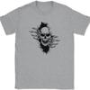 Skeleton Ripping T-Shirt Funny Skull Halloween Graphic Gift Tee