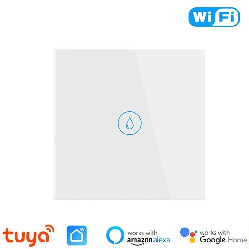 20/40A Tuya Умный WiFi Сенсорный Настенный Выключатель для Водонагревателя Кондиционера Управление через Приложение, Голосовое Управление, Таймер, Работает с Alexa Google