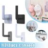 L-Shaped Hook Punch-Free Wall Mounted Cloth Hanger for Coats Hats Towels Clothes Roll Rack Kitchen Bathroom Accessories