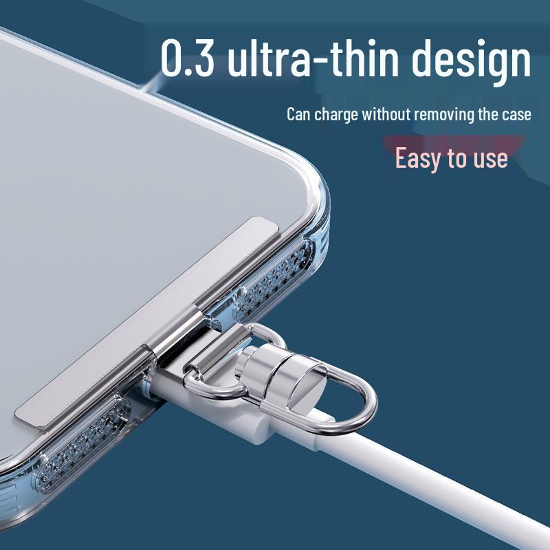 Ультратонкий мобильный чехол-клип на шнурке: Соединитель из нержавеющей стали с пряжкой