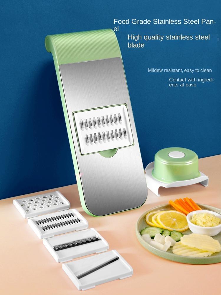 Multi-functional Home Kitchen Slice Cutter No Hands Required Vegetable Slicer Dicer Shredder Storage Organizer Tool