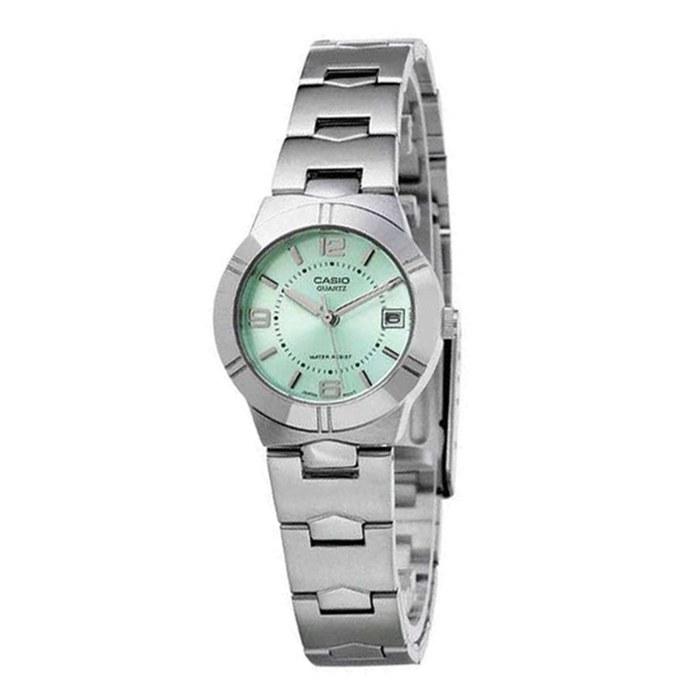 Casio Женские аналоговые часы LTP1241D-3A из нержавеющей стали с датой