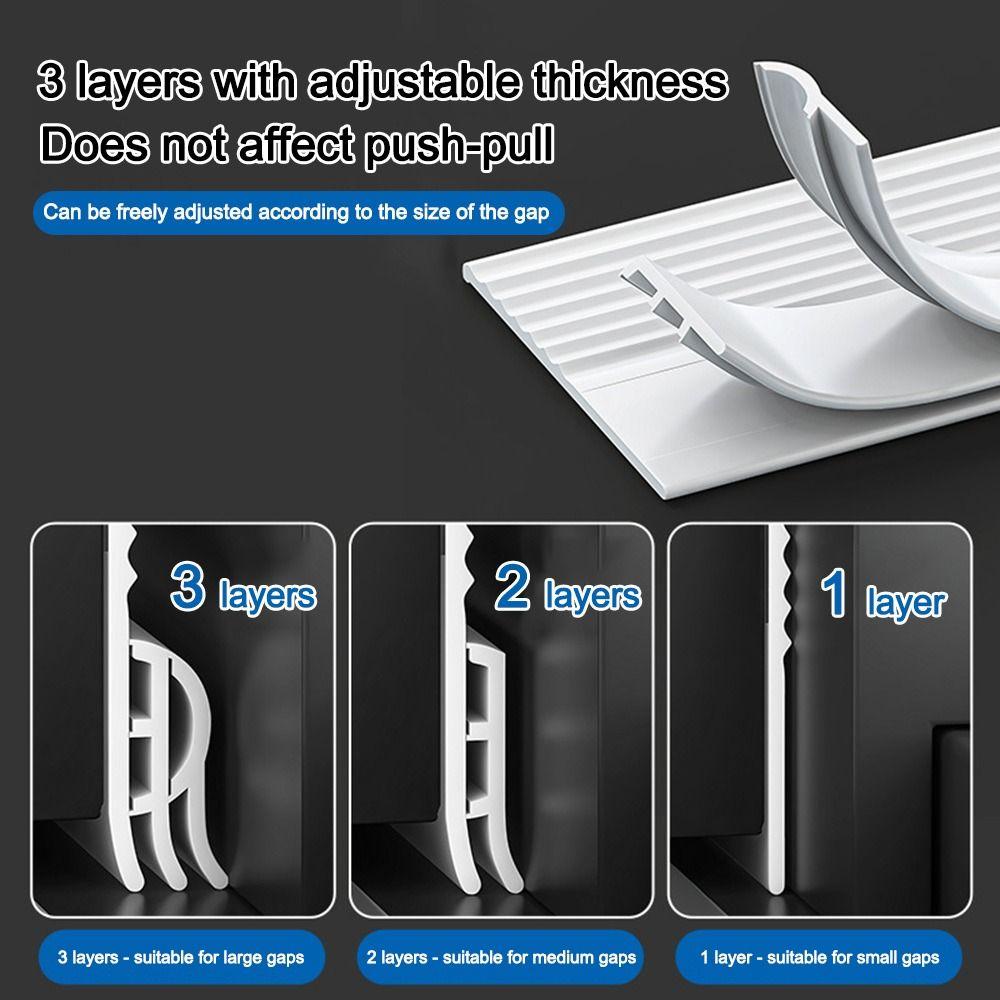 2M Dustproof Sliding Door Sealant Strips Windproof Insulation Film Street-Facing Windows