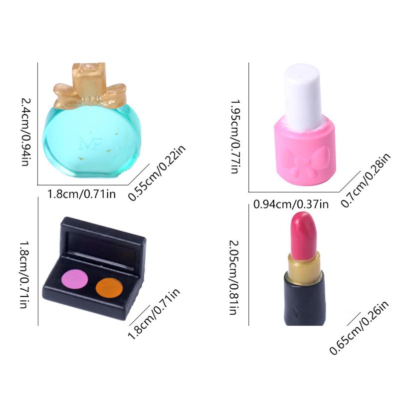 1Комплект 1:12 кукольный домик миниатюрная косметическая помада лак для ногтей тени для век духи макияж сцена декор аксессуары для кукольного дома