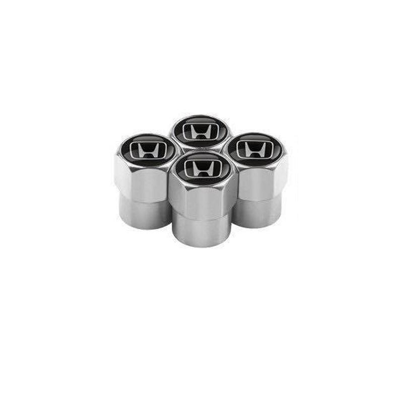 4Pcs Metal Tire Valve Cap Car Tyre Air Stems Cover Accessories For Honda Civic FIT Accord Prelude CRV 5th City CRZ CRX Jazz HRV