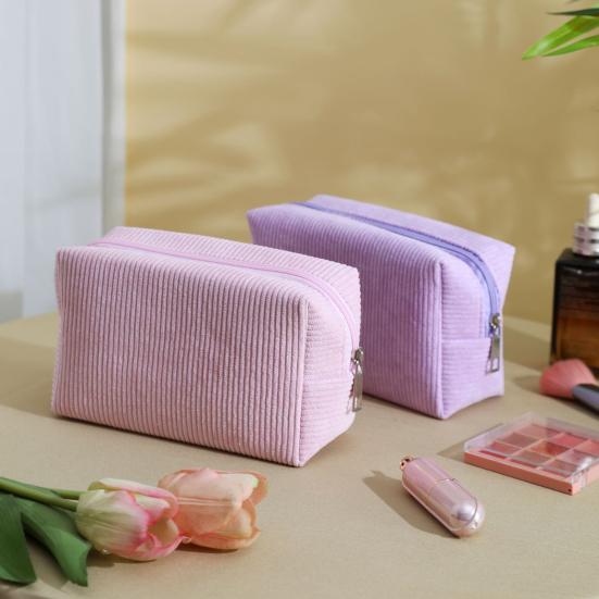 Вельветовая косметичка Дорожный органайзер для туалетных принадлежностей Клатч Портативная однотонная косметичка для дома, ежедневного использования, путешествий, отпуска