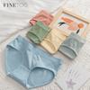 FINETOO Трусики из чистого хлопка для женщин, японское нижнее белье со средней талией, дышащие минималистичные трусы