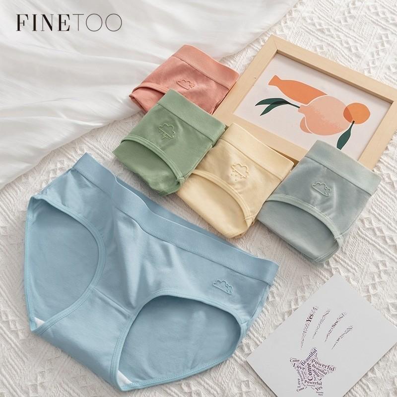 FINETOO Трусики из чистого хлопка для женщин, японское нижнее белье со средней талией, дышащие минималистичные трусы