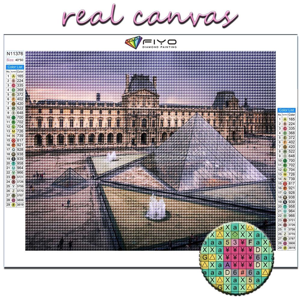 5D DIY Алмазная картина Вышивка крестом Лувр Музей Алмазная вышивка Мозаика Настенное украшение для дома