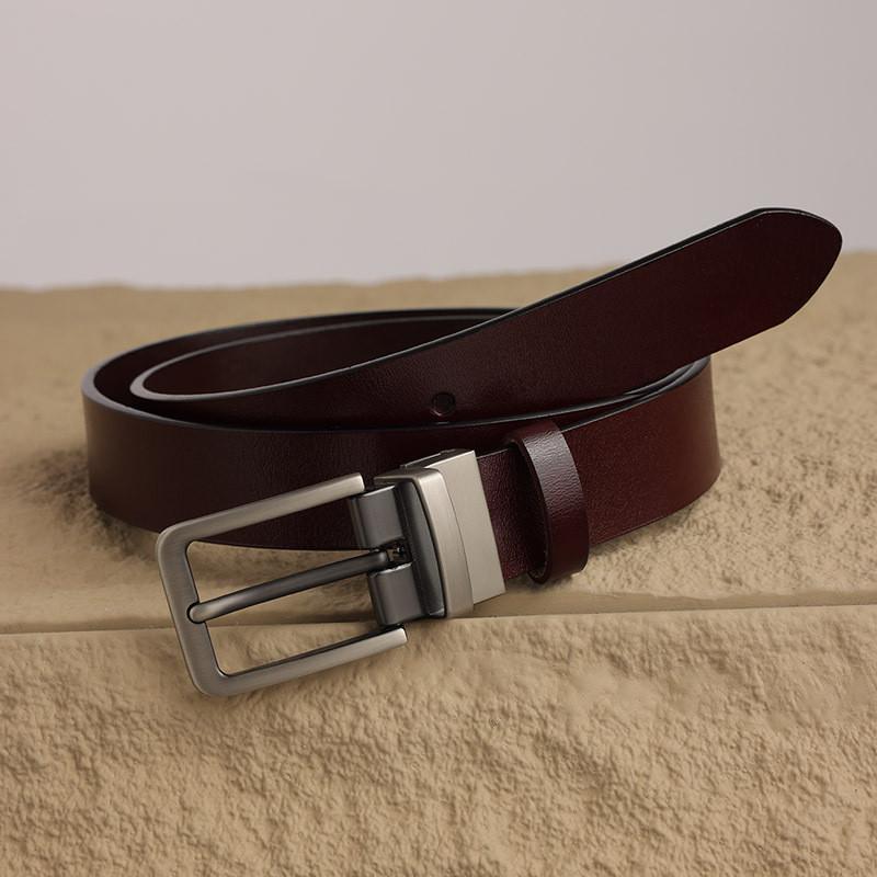 Кожаный деловой ремень для женщин и мужчин с регулируемой посадкой для офиса и официальной одежды