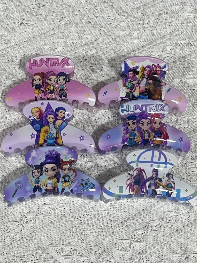 Children's Hot Kpop Demon Hunter Girl Group hair clips, cute plastic hairpins, girls' side clips, hair accessories Gifts