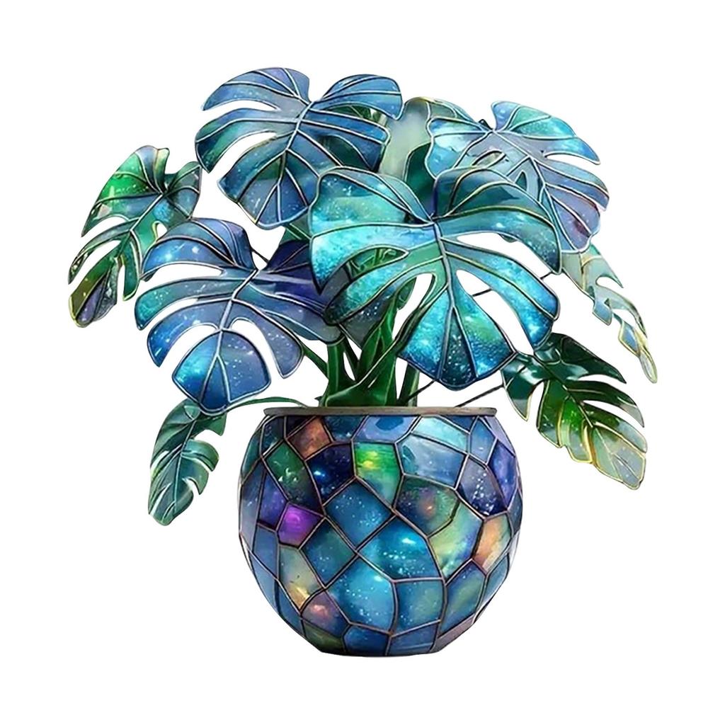 Art Flower Painted Window Decoration Hanging Acrylic Window Decoration Hanging, Creative Lighting Craft Pendant Light Home Decoration Hanging