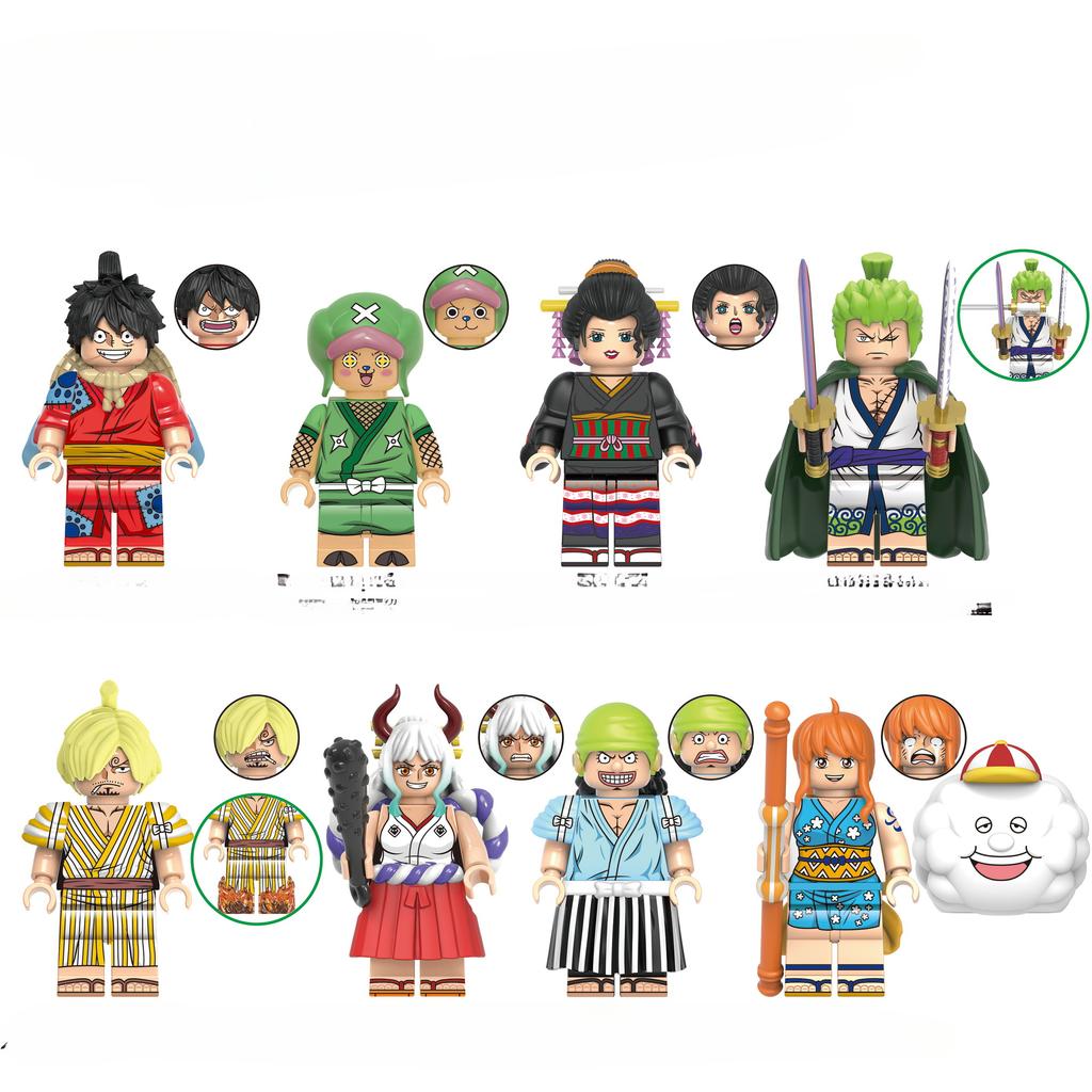 Japanese Cartoon Anime  Accessories Building Blocks Figures for Children Collection Toys X0352